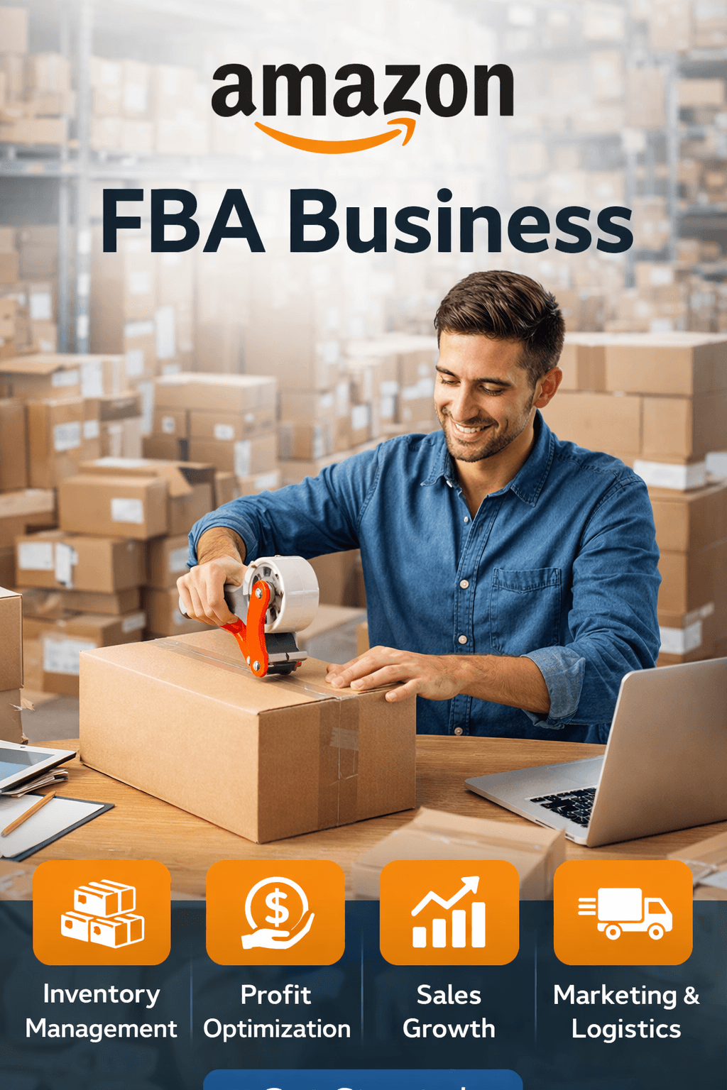Learn what Amazon FBA means, how it works, startup requirements, product risks, profit margins, and what new sellers should watch out for