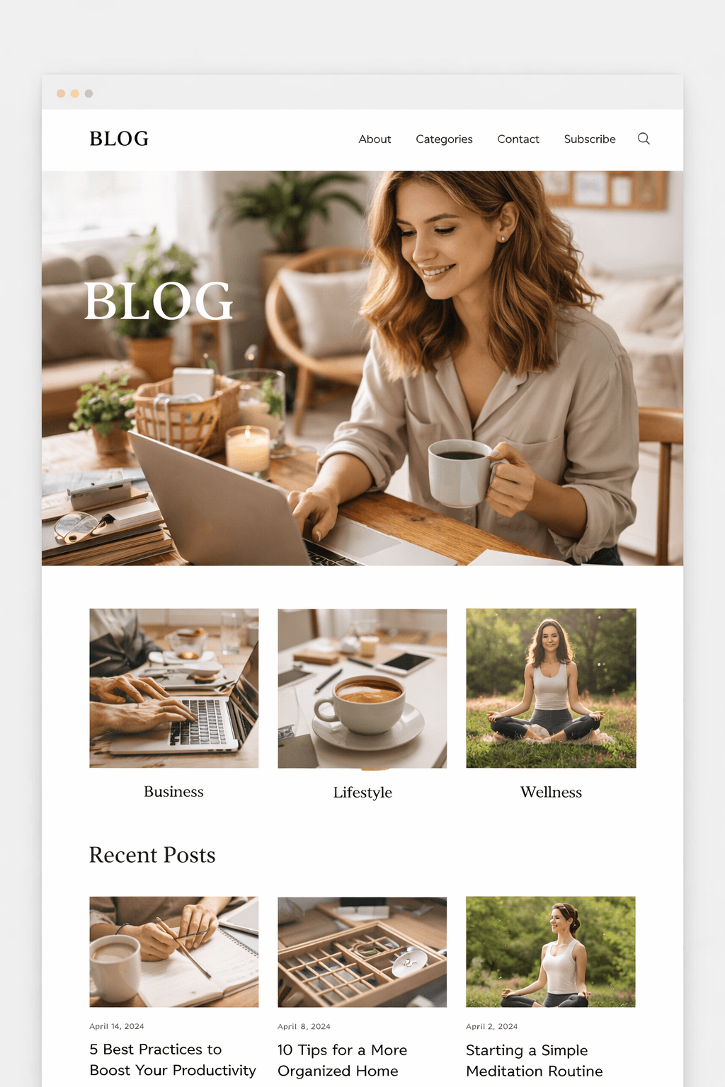 A solo creator working on a niche blog from a laptop.