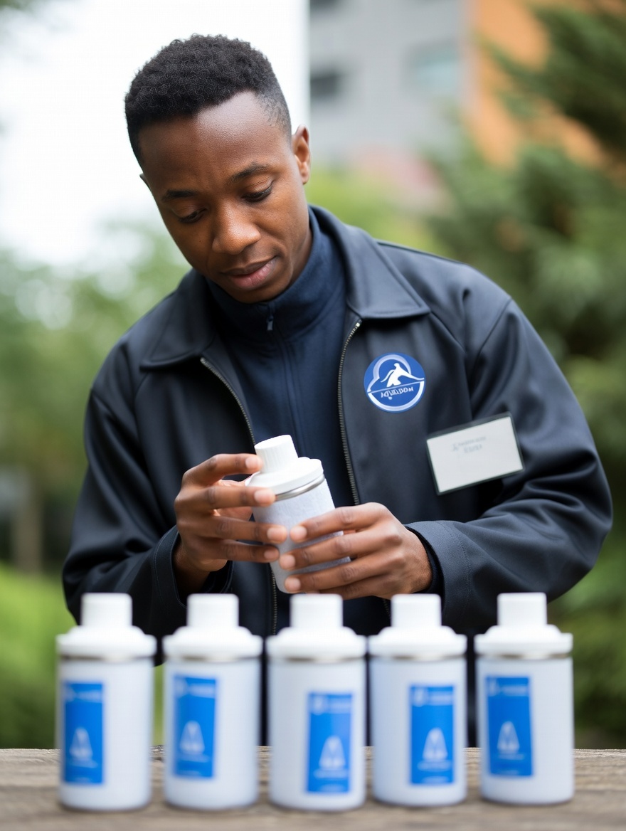 A medical courier preparing insulated specimen containers and delivery documentation before transporting healthcare items to a clinic or laboratory